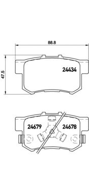 Комплект тормозных колодок BREMBO P 28 061