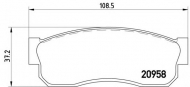 Комплект тормозных колодок BREMBO P 56 011