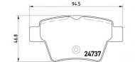 Комплект тормозных колодок BREMBO P 61 100