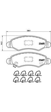 Комплект тормозных колодок BREMBO P 79 015