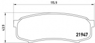 Комплект тормозных колодок BREMBO P 83 024