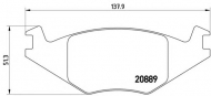 Комплект тормозных колодок BREMBO P 85 019