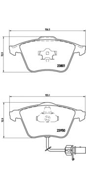Комплект тормозных колодок BREMBO P 85 097