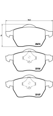 Комплект тормозных колодок BREMBO P 86 015