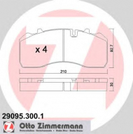 Комплект тормозных колодок ZIMMERMANN 29095.300.1