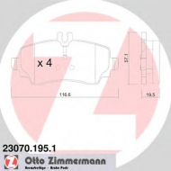 Комплект тормозных колодок ZIMMERMANN 23070.195.1