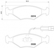Комплект тормозных колодок HELLA 8DB 355 008-391
