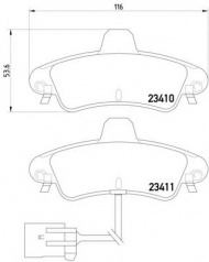 Комплект тормозных колодок HELLA 8DB 355 012-201