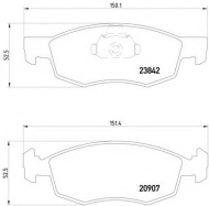 Комплект тормозных колодок HELLA 8DB 355 010-321