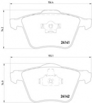 Комплект тормозных колодок HELLA 8DB 355 011-721