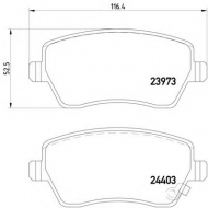 Комплект тормозных колодок HELLA 8DB 355 012-301