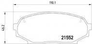 Комплект тормозных колодок HELLA 8DB 355 016-821