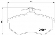 Комплект тормозных колодок HELLA 8DB 355 017-701