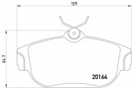 Комплект тормозных колодок HELLA 8DB 355 018-001