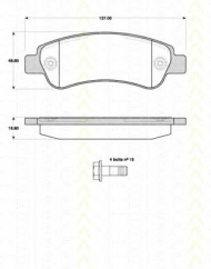 Комплект тормозных колодок TRISCAN 8110 10563