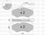 Комплект тормозных колодок METELLI 22-0014-3