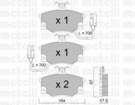 Комплект тормозных колодок METELLI 22-0030-2