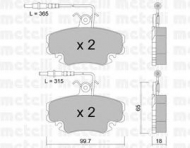 Комплект тормозных колодок METELLI 22-0032-1