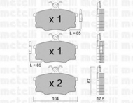 Комплект тормозных колодок METELLI 22-0053-0