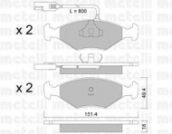 Комплект тормозных колодок METELLI 22-0057-0