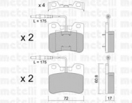 Комплект тормозных колодок METELLI 22-0060-0