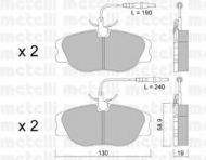 Комплект тормозных колодок METELLI 22-0072-3