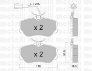 Комплект тормозных колодок METELLI 22-0074-0