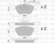 Комплект тормозных колодок METELLI 22-0083-0
