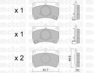 Комплект тормозных колодок METELLI 22-0103-0