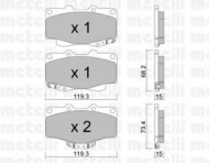 Комплект тормозных колодок METELLI 22-0129-0