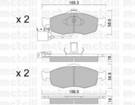 Комплект тормозных колодок METELLI 22-0146-1