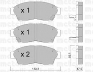 Комплект тормозных колодок METELLI 22-0149-0