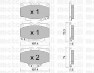Комплект тормозных колодок METELLI 22-0152-0