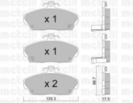 Комплект тормозных колодок METELLI 22-0174-0