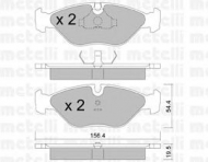 Комплект тормозных колодок METELLI 22-0209-0