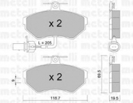 Комплект тормозных колодок METELLI 22-0215-2