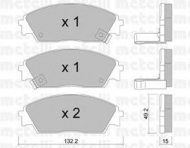 Комплект тормозных колодок METELLI 22-0236-1