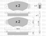 Комплект тормозных колодок METELLI 22-0253-1