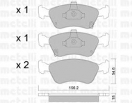 Комплект тормозных колодок METELLI 22-0287-0