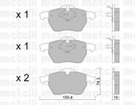 Комплект тормозных колодок METELLI 22-0314-1