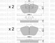 Комплект тормозных колодок METELLI 22-0335-0