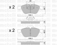 Комплект тормозных колодок METELLI 22-0335-1