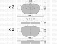 Комплект тормозных колодок METELLI 22-0336-1