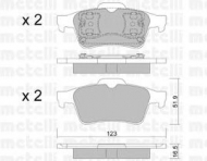 Комплект тормозных колодок METELLI 22-0337-0