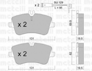 Комплект тормозных колодок METELLI 22-0342-0K
