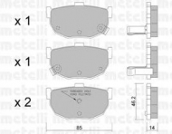 Комплект тормозных колодок METELLI 22-0362-1