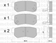 Комплект тормозных колодок METELLI 22-0365-0