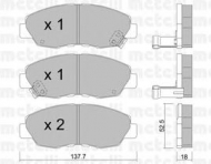 Комплект тормозных колодок METELLI 22-0384-0