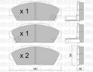Комплект тормозных колодок METELLI 22-0385-0