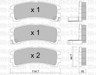 Комплект тормозных колодок METELLI 22-0408-0